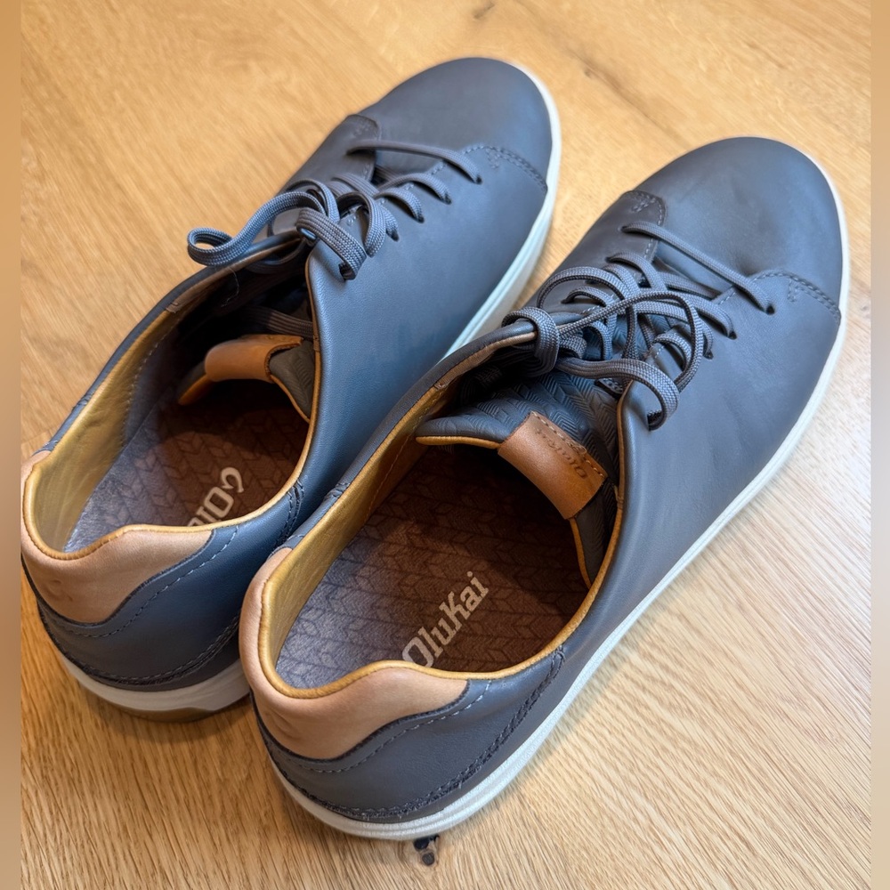 Men’s waterproof OluKai Lae`ahi Lī `lli leather sneakers size 12
